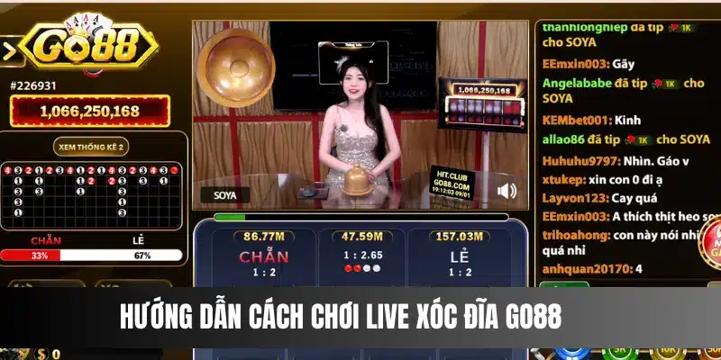 Hướng dẫn cách chơi Live Xóc Đĩa Go88