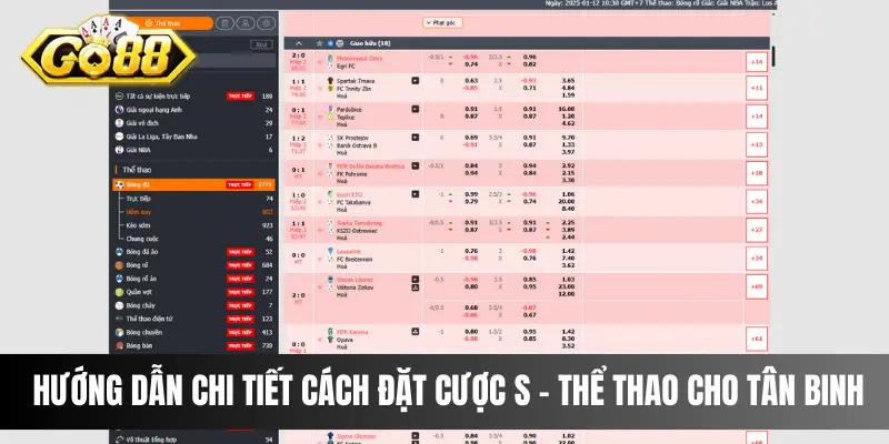 Hướng dẫn chi tiết cách đặt cược S – thể thao cho tân binh