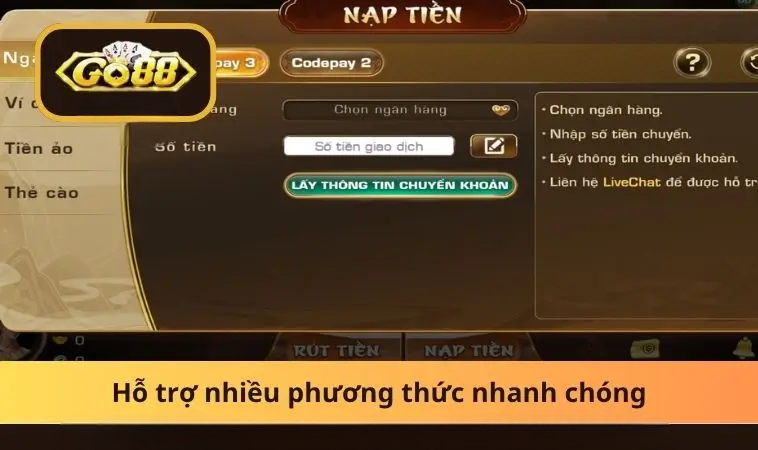 Nạp Tiền GO88 Dễ Dàng – Mẹo Và Lưu Ý Không Thể Bỏ Qua