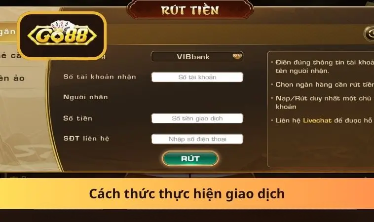 Rút Tiền GO88 – Bí Quyết Đổi Thưởng Siêu Tốc, An Toàn